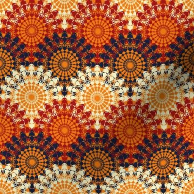 lacy mandalas in orange tones by rysunki_malunki