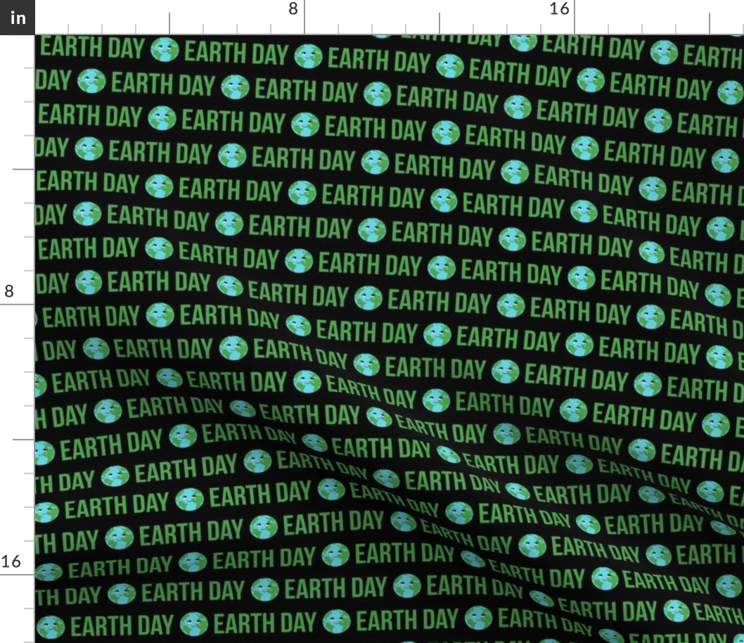 earth day fabric - climate change is real, earth fabric, earth day fabric - black