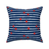 Navy blue red stars and stripes USA american national holiday 4th of july