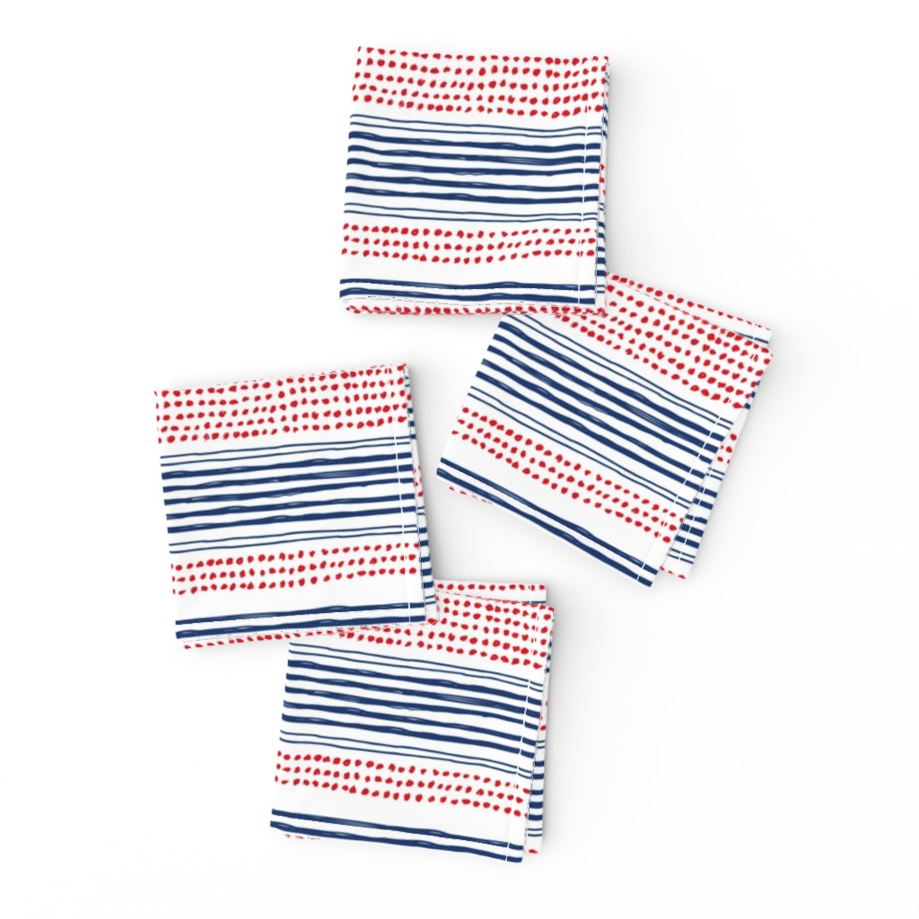 Navy red abstract mudcloth USA american national holiday 4th of july texas plaid