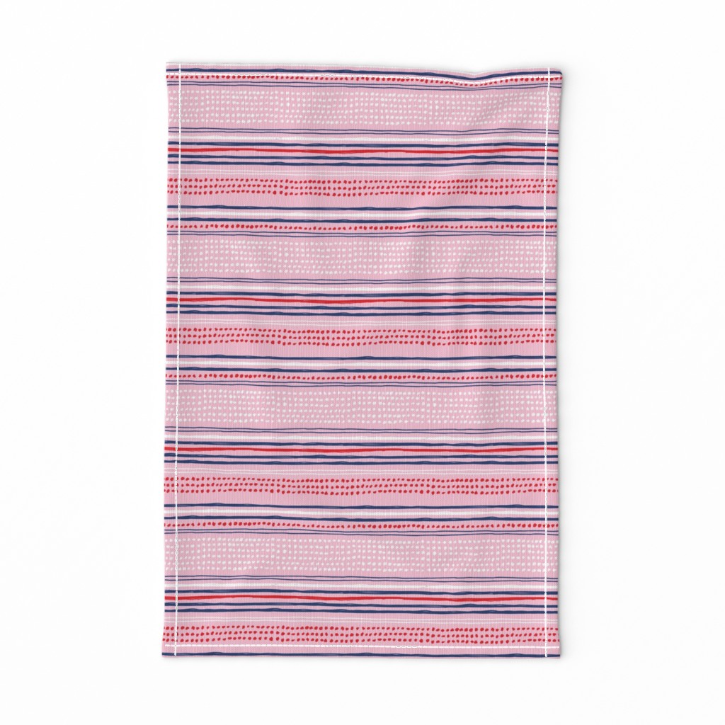Navy red abstract mudcloth USA american national holiday 4th of july texas plaid pink