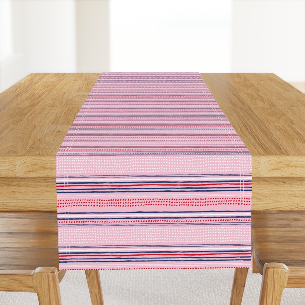 Navy red abstract mudcloth USA american national holiday 4th of july texas plaid pink