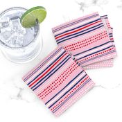 Navy red abstract mudcloth USA american national holiday 4th of july texas plaid pink