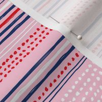 Navy red abstract mudcloth USA american national holiday 4th of july texas plaid pink