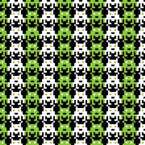 Invader Black, white, and Lime Green