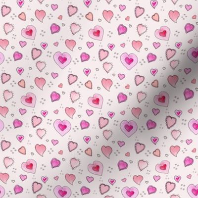 Dainty Pink Valentine Hearts 
