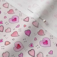 Dainty Pink Valentine Hearts 