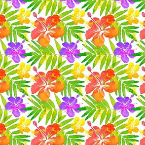 Bright colors tropic flowers (small)