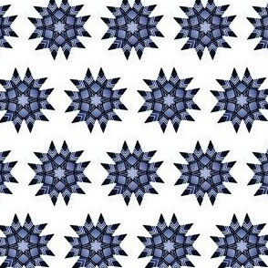 Blue Snow Star Flakes