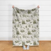 TOILE DE MER - ALGAE GREEN ON OFF WHITE 