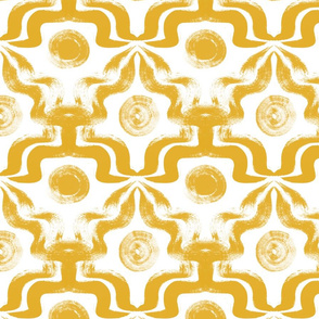 Painterly Geometric Design1 Mustard