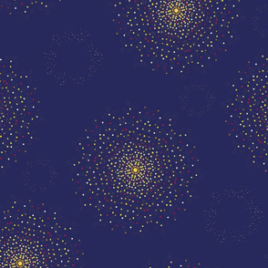 fireworks on navy blue by rysunki_malunki