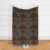 dark brown textured geometric by rysunki_malunki