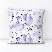 Amethyst watercolor abstract shapes and splatters ★ watercolor tonal purple minimal monochrome painted design for modern home decor, bedding, nursery