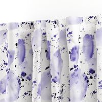 Amethyst watercolor abstract shapes and splatters ★ watercolor tonal purple minimal monochrome painted design for modern home decor, bedding, nursery