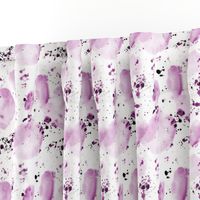 Plum watercolor shapes and splatters ★ painted abstract tonal purple design for modern home decor, bedding, nursery