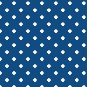 classic blue dots