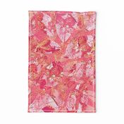 Tropical Abstract Leaves Orchids Pink 150