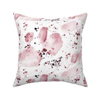 Burgundy watercolor shapes and splatters ★ painted brush stroke elements for modern home decor, bedding, nursery