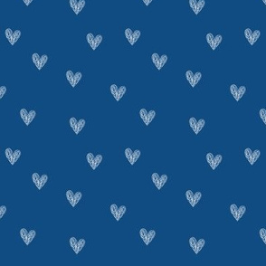 classic blue hearts