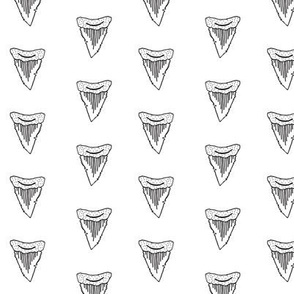shark tooth fabric - shark tooth, shark, sharks, baby boy, boy, nursery fabric