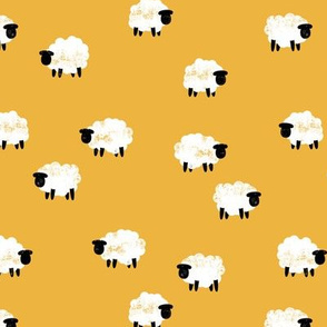 (small scale) sheep - lamb spring - yellow - LAD20