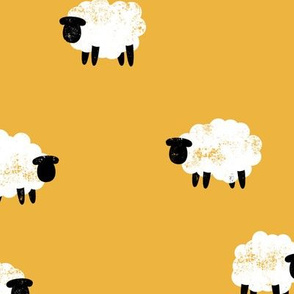 sheep - lamb spring - yellow - LAD20