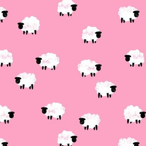 (small scale) sheep - lamb spring - pink - LAD20