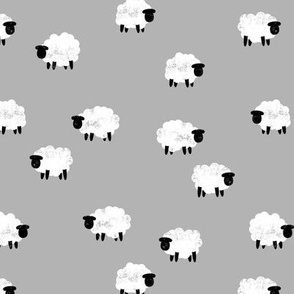 (small scale) sheep - lamb spring - grey - LAD20