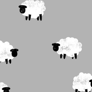 sheep - lamb spring - grey - LAD20