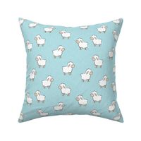 Lambs - cute lambs - sheep - pale blue - spring easter - C20BS