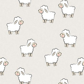 Lambs - cute lambs - sheep - stone - spring easter - C20BS