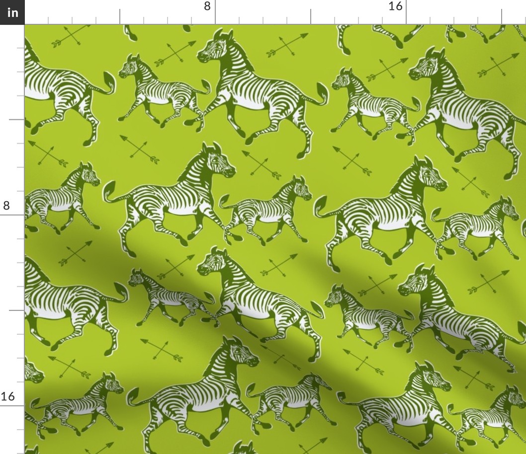 Galloping Green Zebras