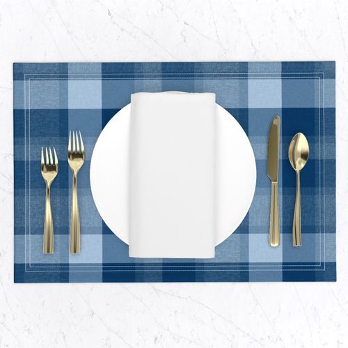 4 Blues Textured Plaid