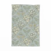 Nouveau VIctorian Floral Combination in light Blue