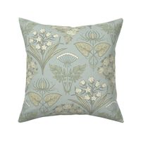 Nouveau VIctorian Floral Combination in light Blue