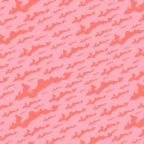 FINY Large Tile - Coral on Pink