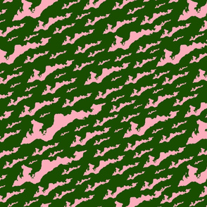 FINY Large Tile - Pink on Green