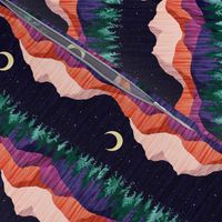 Moonlit Mountainscape - 4.5" stripe Small Scale