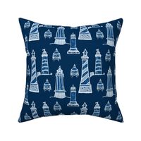 Classic Blue Lighthouse - a limited color palette