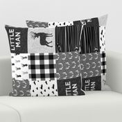 little man - black and white (buck) quilt woodland w/mountains (90) C20BS