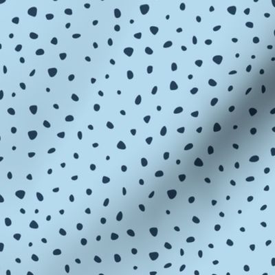Snow flake dots and cheetah animal print spots navy blue baby 