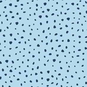 Snow flake dots and cheetah animal print spots navy blue baby 