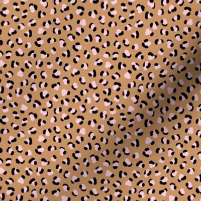 Smooth leopard spots animal print minimal pop trend panther brown beige pink girls