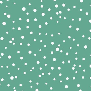 Sage green irregular minimal dots and spots abstract rain and snow spring design