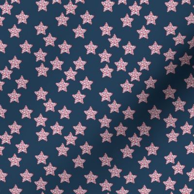 Leopard animal print Stars and navy blue sky american traditional colors red blue