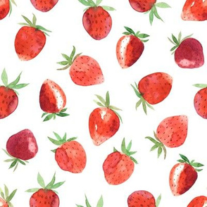 Red Strawberries // White