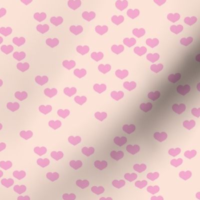Little lovers small hearts basic minimal trend heart print soft sand pink girls