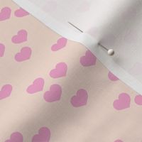 Little lovers small hearts basic minimal trend heart print soft sand pink girls