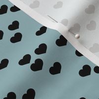 Little lovers small hearts basic minimal trend heart print soft cool winter blue boys